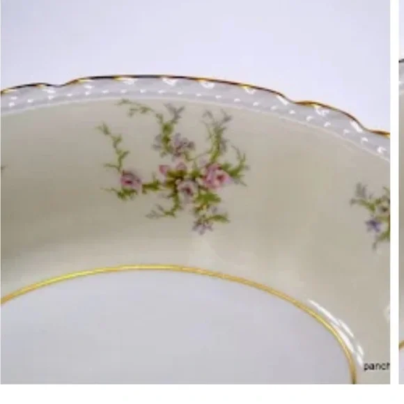 Vintage ARCADIAN OLD ROSE Oval Vegetable Bowl Serving Dish Floral Pink Roses - Picture 3 of 3